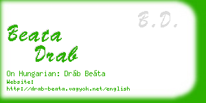 beata drab business card